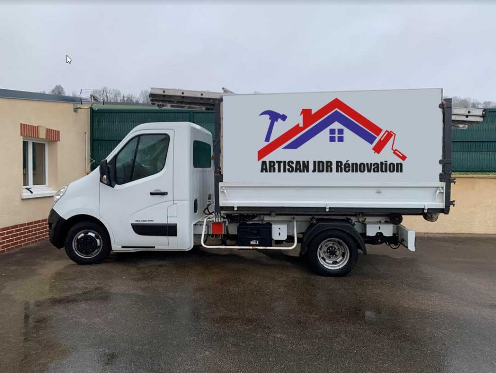 Camion de l'entreprise JDR Renovation Beauvais, Oise, Eure, Seine martime